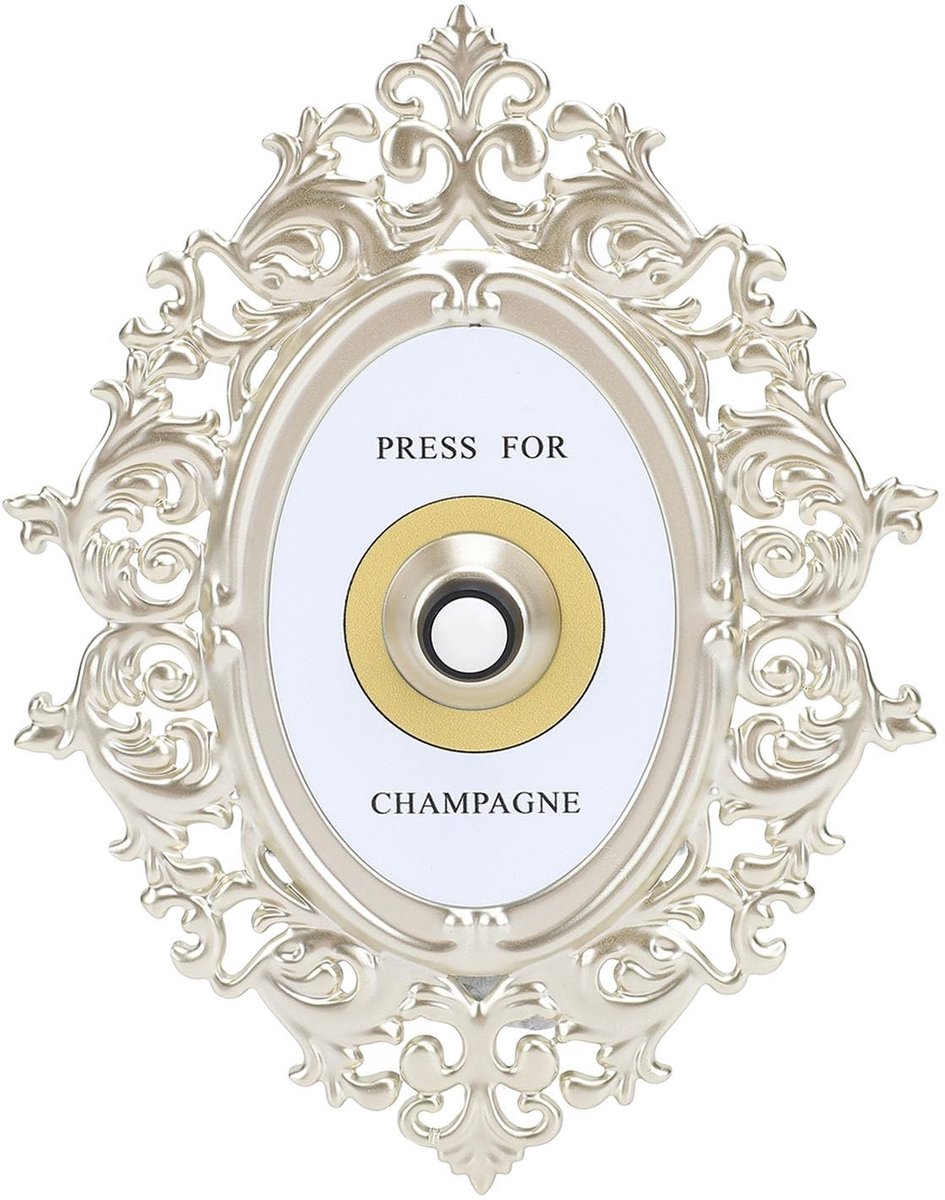 Dailygoods - Druk op voor Champagneknop - Decoratieve Bellen Deurbel