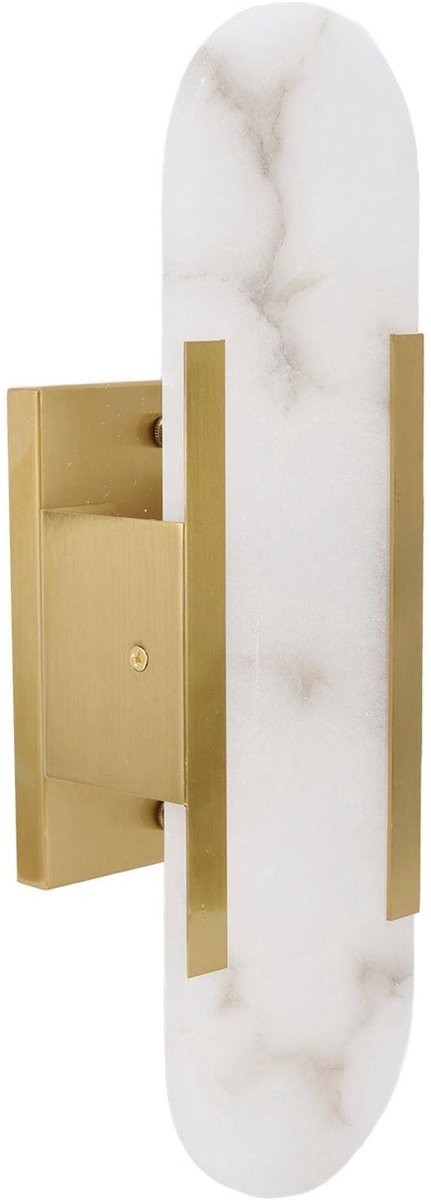 Dailygoods- Wandkandelaar Gouden Basis - Marmeren Wandkandelaar - Elegant Binnenlichtarmat