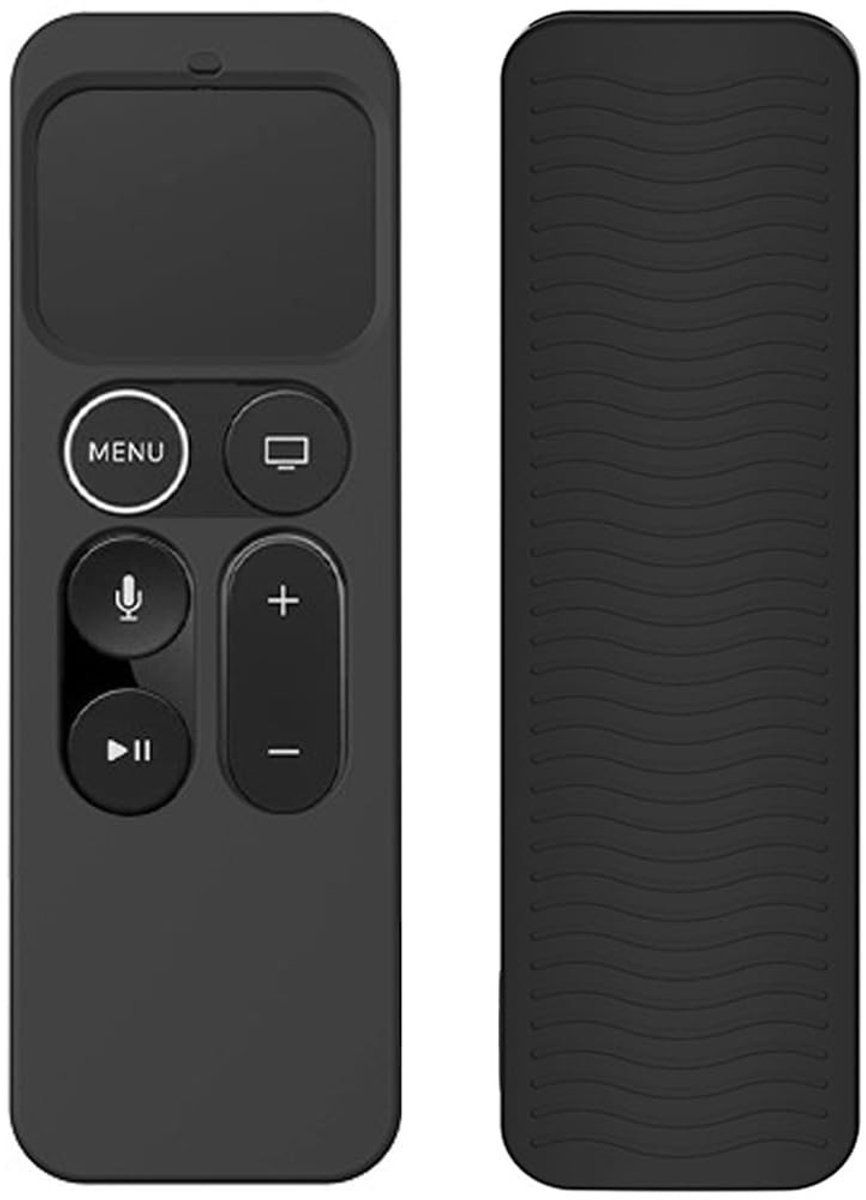 Dailygoods - Siliconen Beschermhoes voor Afstandsbediening Apple TV 4K (Zwart)