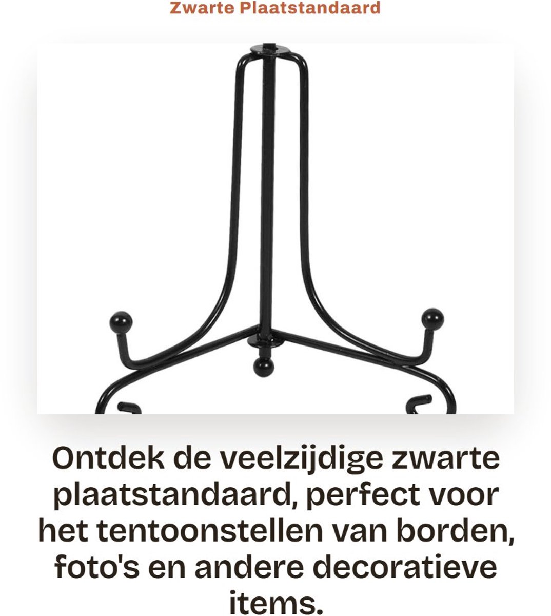 Dailygoods- Plaatstandaard Lichtgewicht - Display Standaard - Ezel voor Fotolijsten - Bordenhouder - Opklapbare Poot - Stevig Ontwerp - Displaystandaard