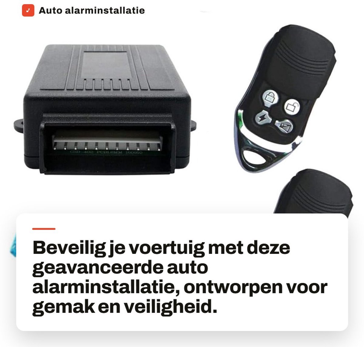 Dailygoods- Alarminstallatie Draadloos - Alarmsysteem - Afstandsbediening - Centraal Slot - Knipperlicht - Universeel voor Auto's