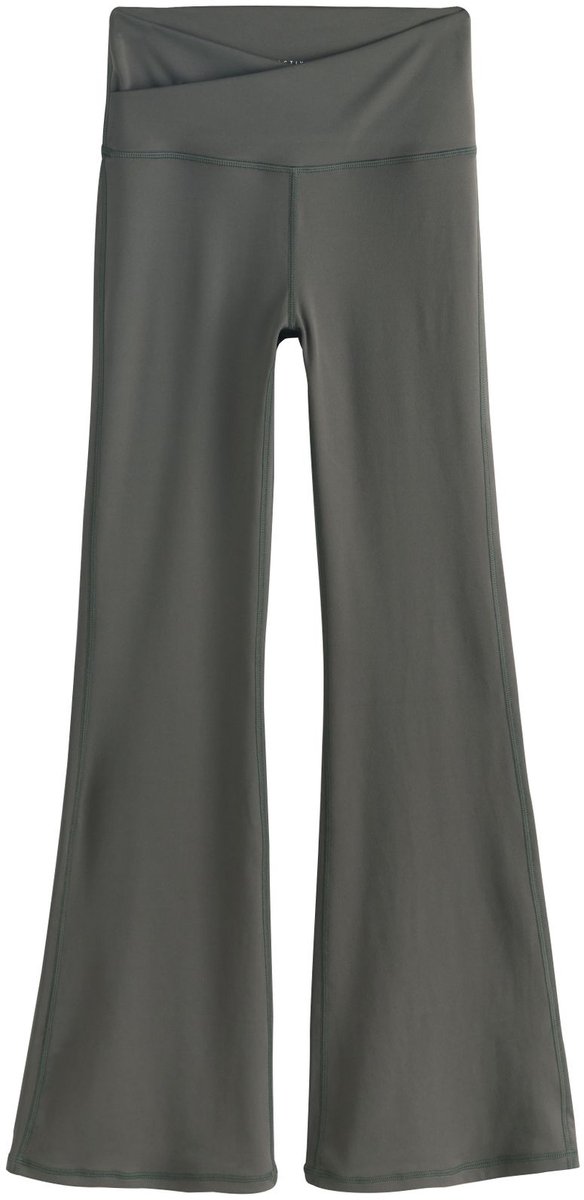 Next - Dames - Active Balance legging met wijd uitlopende pijpen en overslag aan de voorkant - Groen