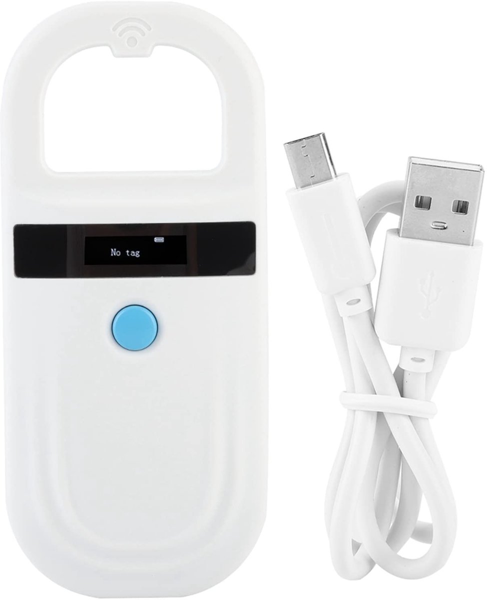 Dailygoods- Chiplezer met 0,91 Inch OLED-scherm - Huisdier-ID - Huisdier microchiplezer - 128-delige tag-informatieopslag - Hoge helderheid - Dierlijke chiplezer - Huisdierchiplezer