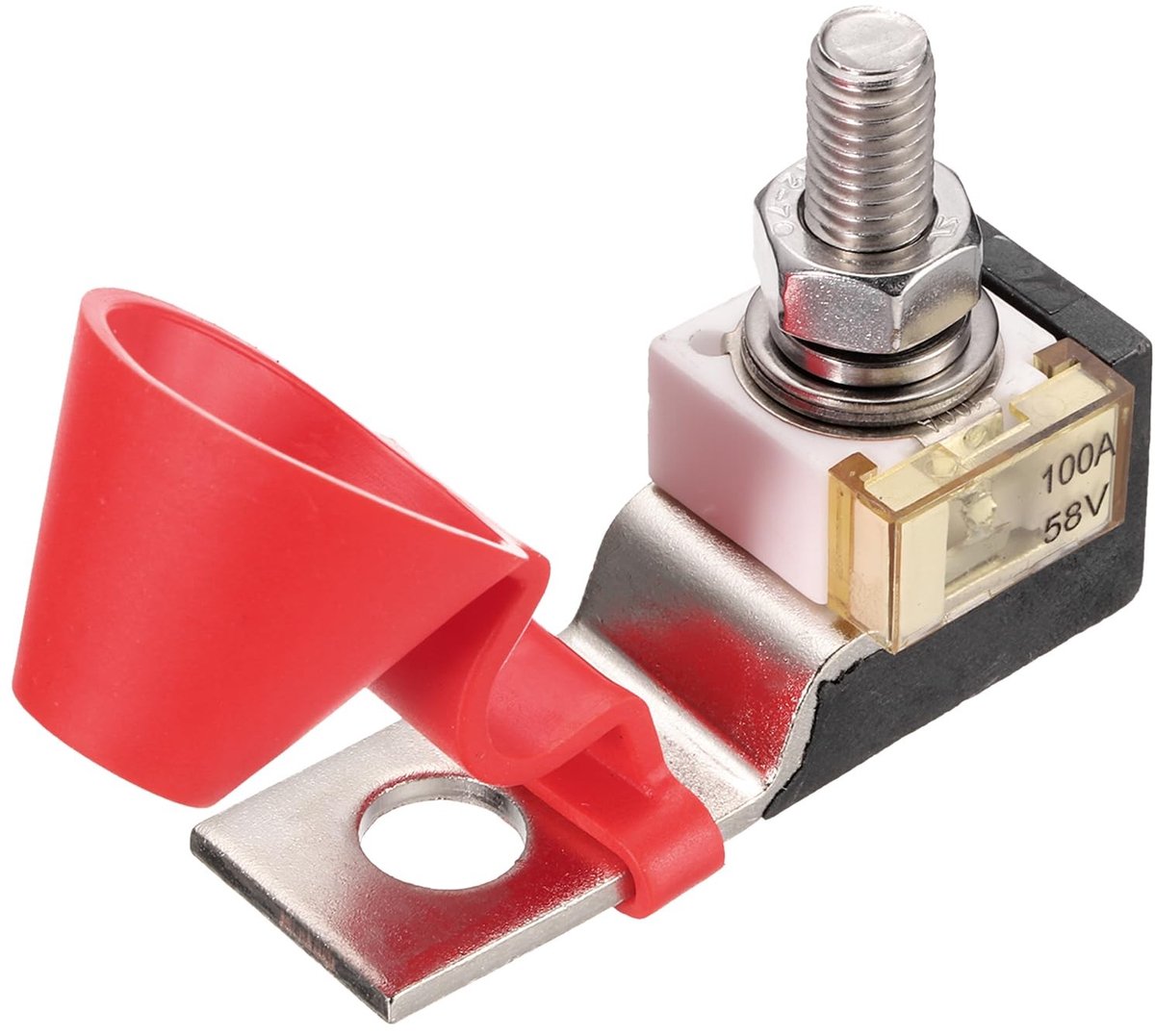 Dailygoods - Terminal fuse - 100 A - Voor circuitbescherming - 58 V DC - Blokzekering - Geschikt voor voertuigen - Marine-geclassificeerd