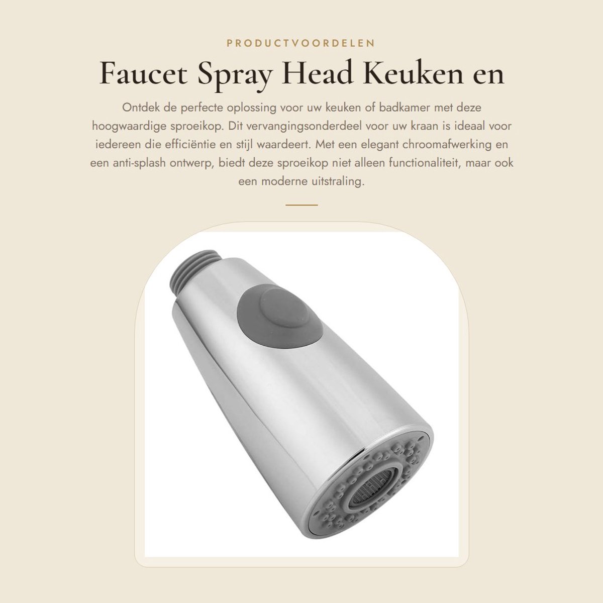Dailygoods- Kraanmondstuk met uittrekbare uitloop - Keukenkranen - Waterbesparend - Anti-s