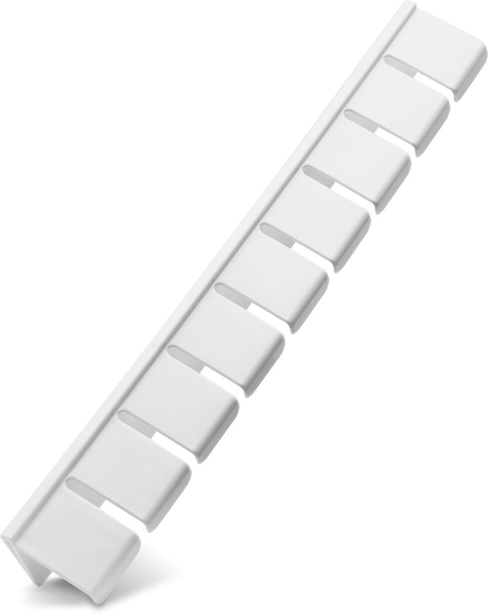 Dailygoods- Flessenhouder Kunststof - Flessenrek - Flessenhouder Koelkast - Deurvak - Compatibel met Bosch 00791396 - Afmetingen 31 x 4,5 x 3,5 cm - Koelkastflessenhouder