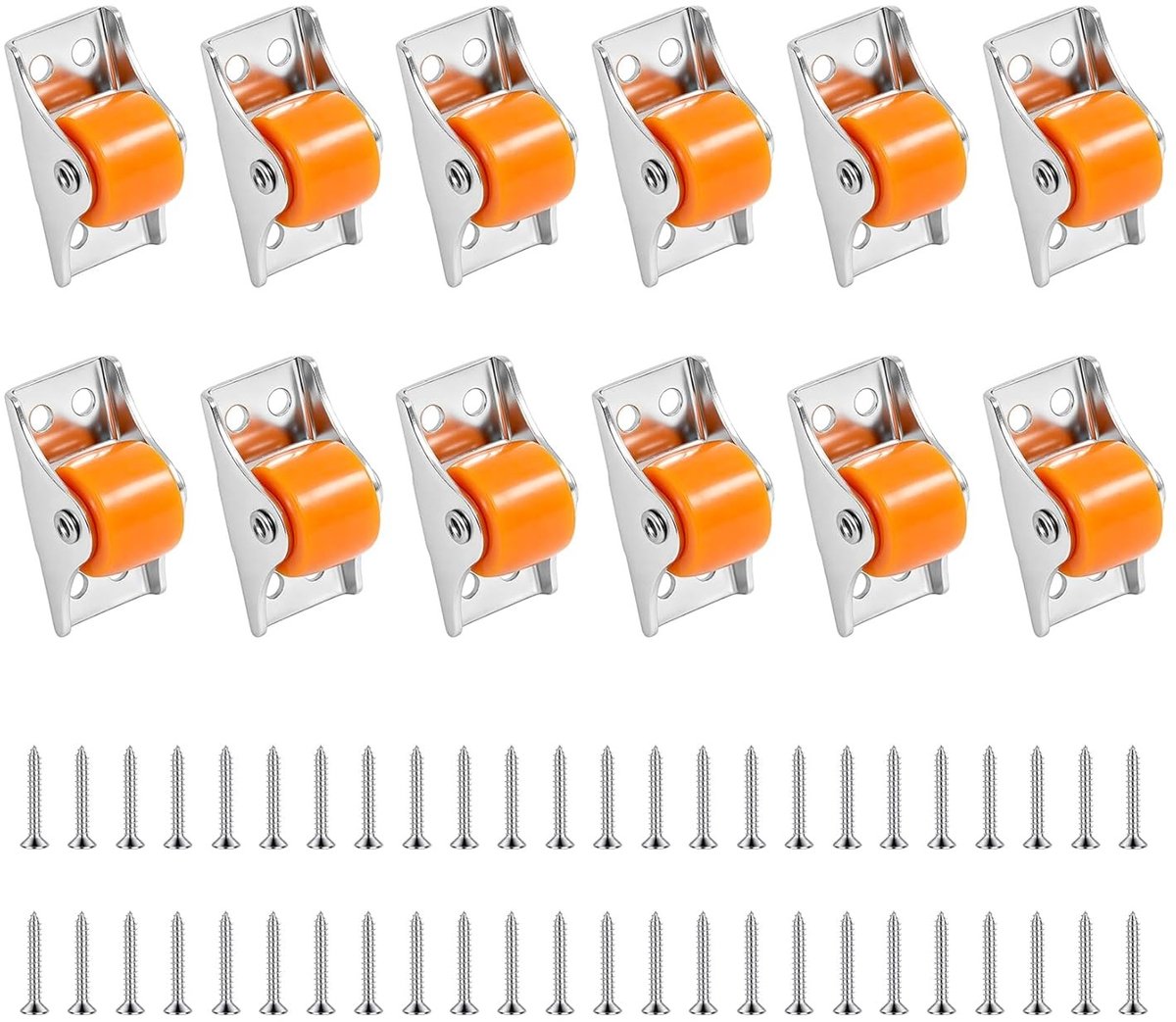 Draaibare meubelwielen set van 12 stuks voor meubels, mini wielen voor apparaten, trolley wielen met schroeven voor eenvoudig transport en gebruik