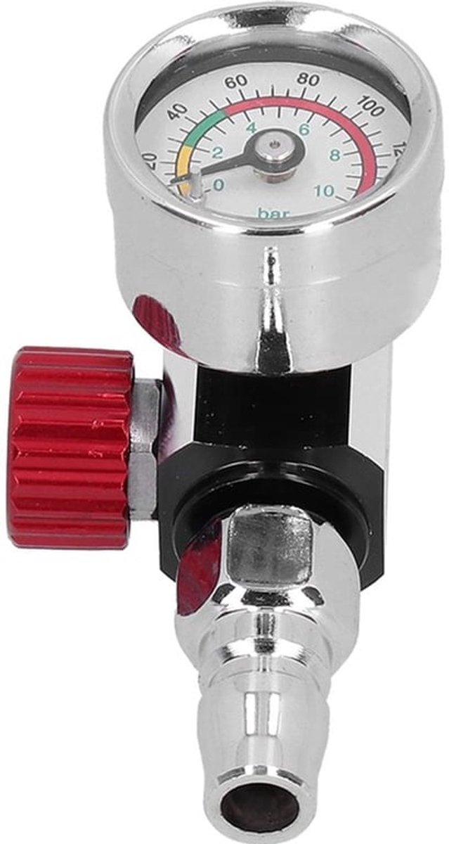 Luchtregelaar met G1/4 inch draad voor verfspuitpistolen, drukregelaar en instelklep voor nauwkeurige luchtdrukcontrole bij spuitwerkzaamheden