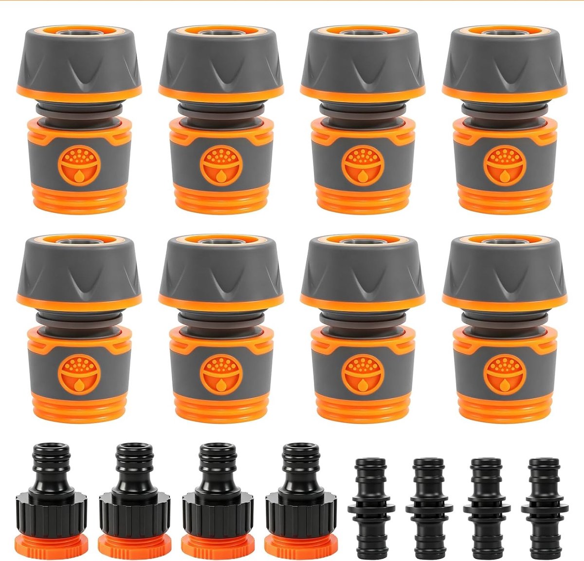 Set van 16 Tuinslang Koppelingen, 3/4 Inch, voor Tuinirrigatie, Auto Wassen en Huishoudelijk Gebruik