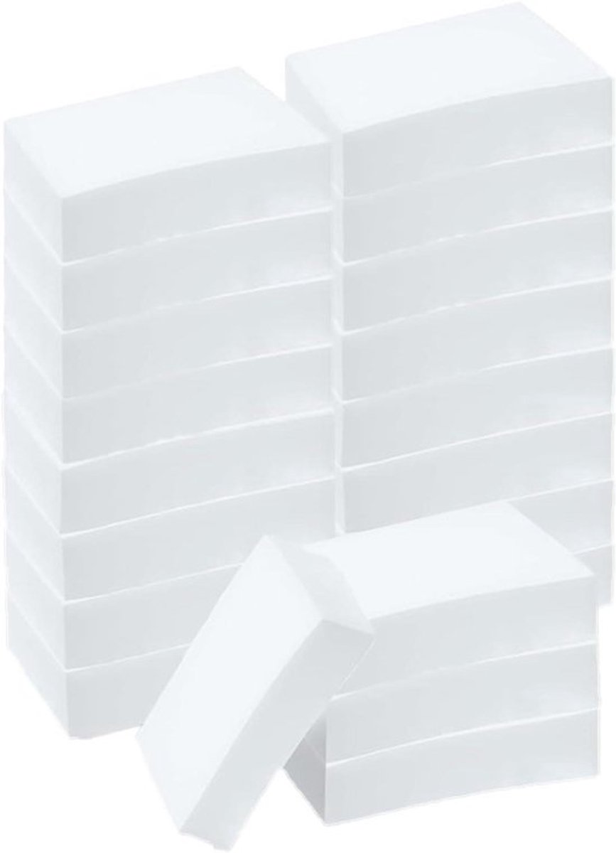 Set van 20 witte magische sponsgummen - multifunctionele reinigingspads voor keuken en badkamer