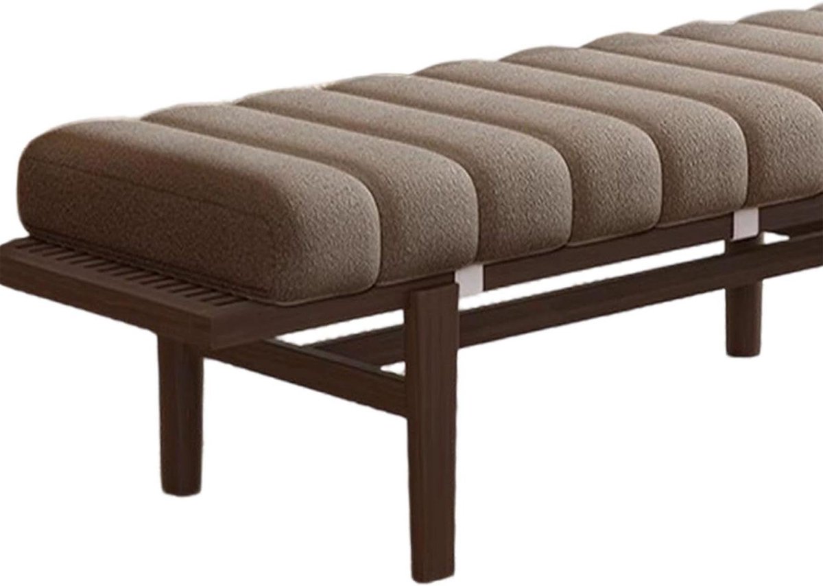 Bankkussen - Zitkussen - Buiten Zitten - Dubbele Antislip - 40x130CM - Koffie