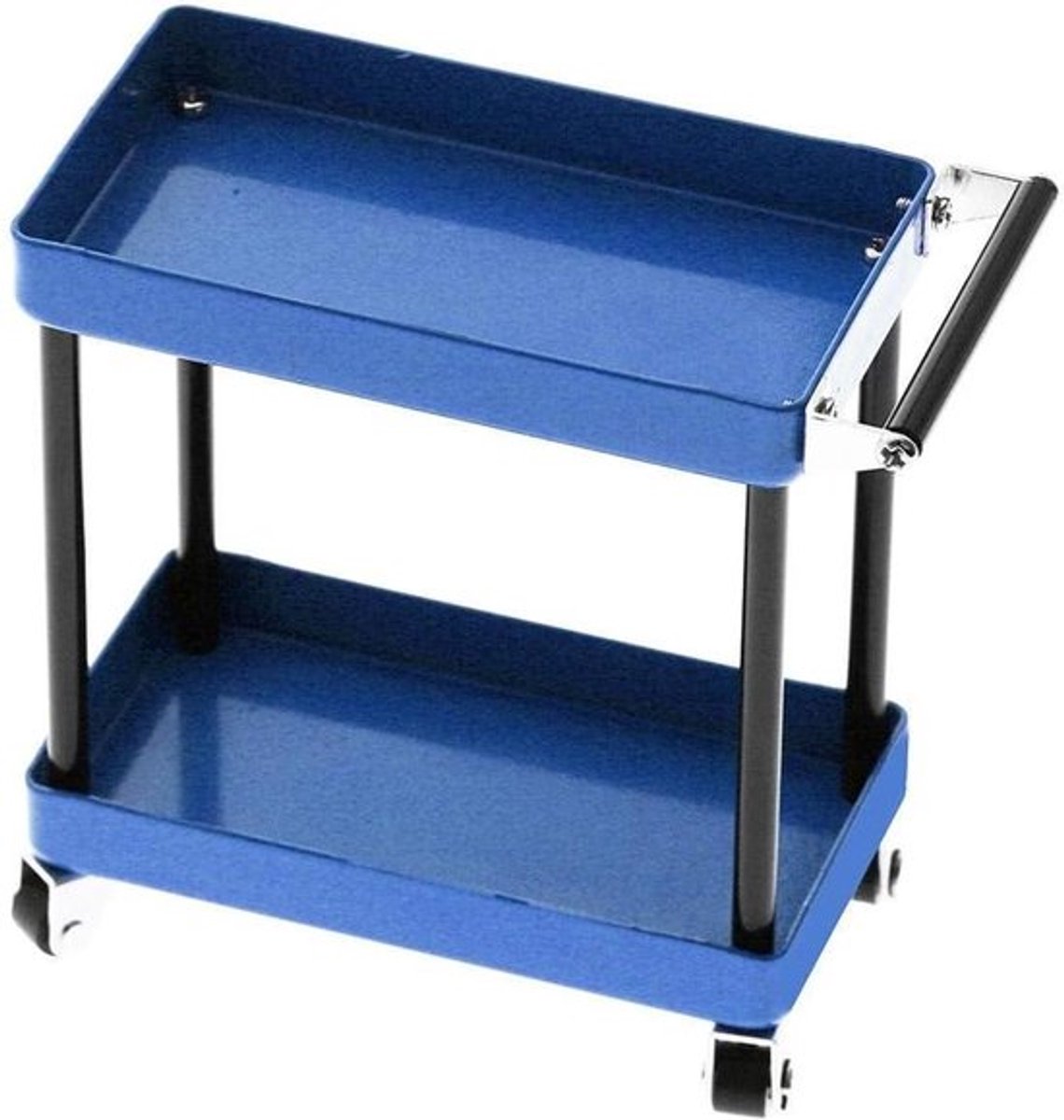 - Gereedschapswagen - 2-traps - Mobiel - Reparatie - Garage - Accessoires - Geschikt voor RC - Blauw - Meer functionaliteit in gereedschapswagen met 2 trappen, mobiel en geschikt voor RC-modellen - blauw