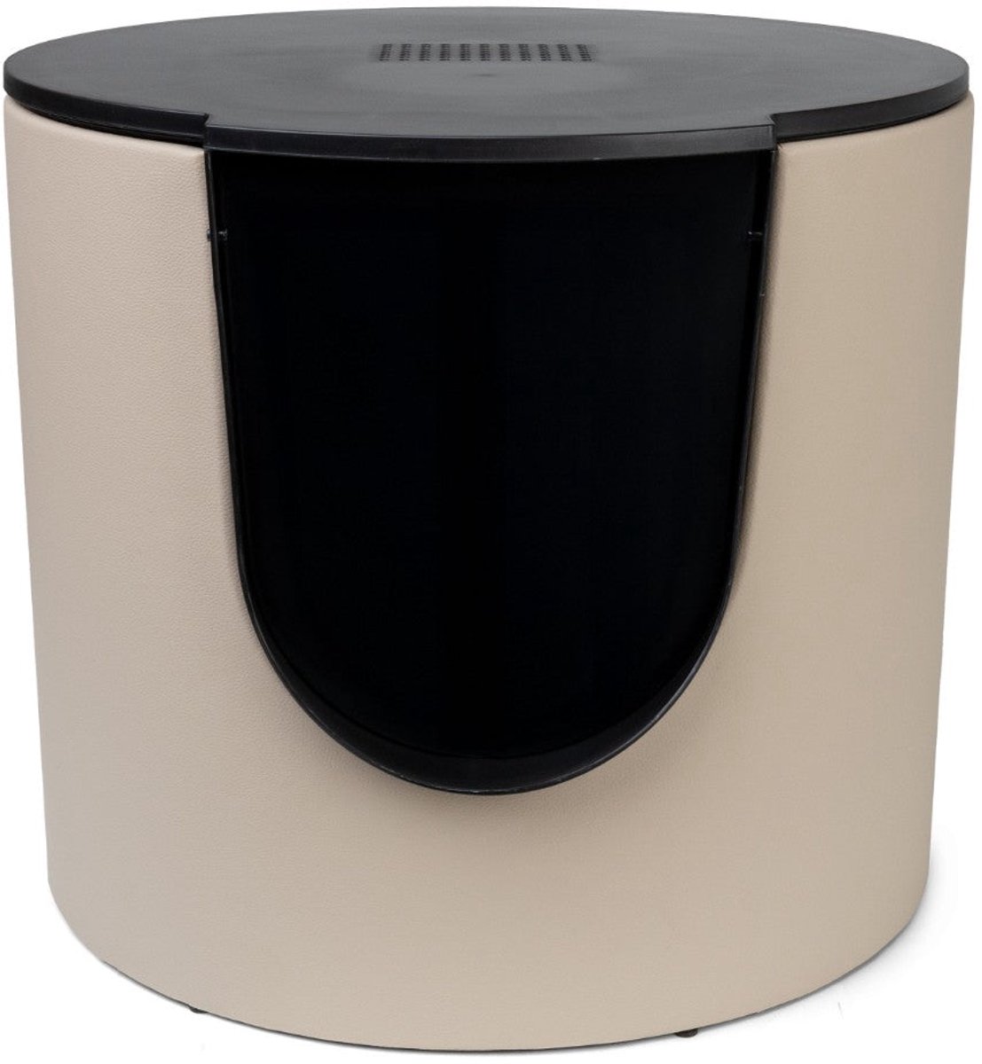 District 70 FUSE - Design Kattenbak met Cover - Incl. Koolstoffilter - Faux Leather Beige