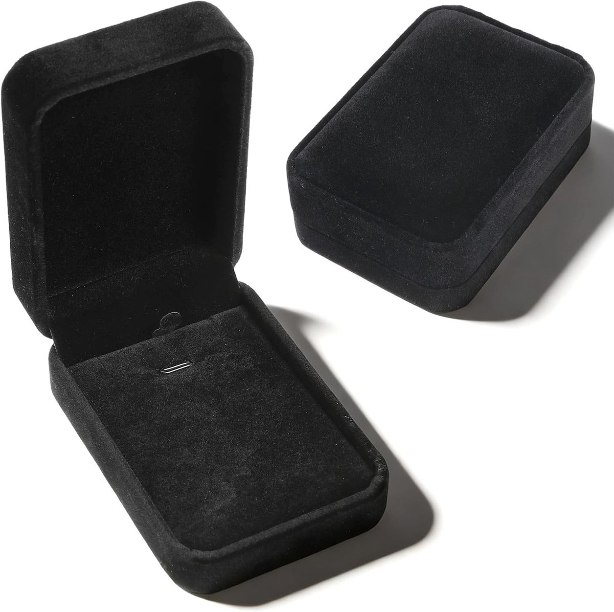 Elegante Zwarte Fluwelen Sieraden Doos voor Kettingen, Armbanden en Hangers - Perfect voor Verjaardagen en Bruiloften