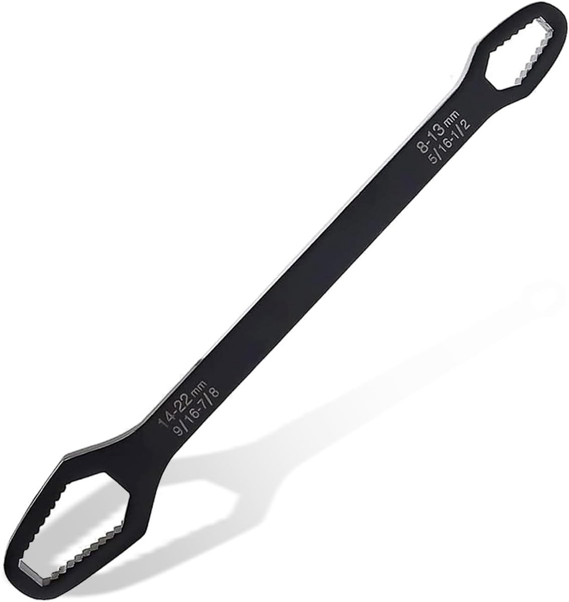 Multifunctionele Steeksleutel 8-22mm, 26.5cm Dubbelzijdige Zelfinstelbare Sleutel voor Thuisreparatie, Universele Torx Sleutel voor Grijpen en Aandraaien
