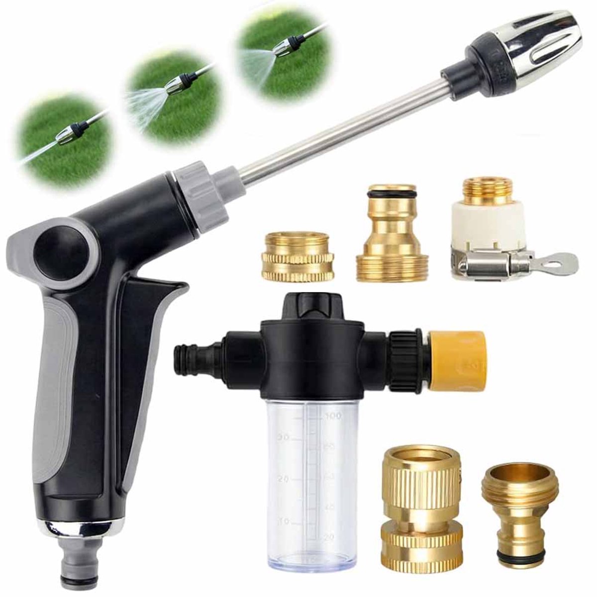 Pressure Washer – Wasborstel – Hydro Jet Wand for Garden Hose – Ideaal Voor Tuinreiniging, Auto En Terrassen