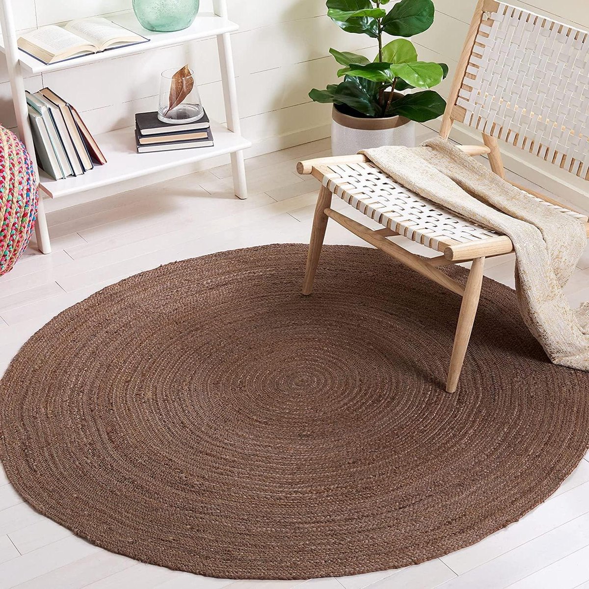 Jute Vloerkleed Rond - Handgeweven Kleed - Woonkamer Decoratie - Boheemse Stijl - 250 cm -
