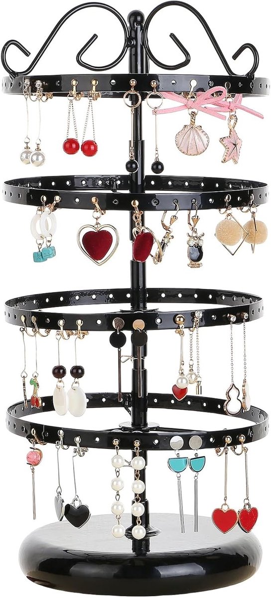 5-laags draaiende sieradenhouder voor oorbellen en kettingen - Organiseer sieraden zoals armbanden, ringen en zonnebrillen met deze stijlvolle opbergoplossing