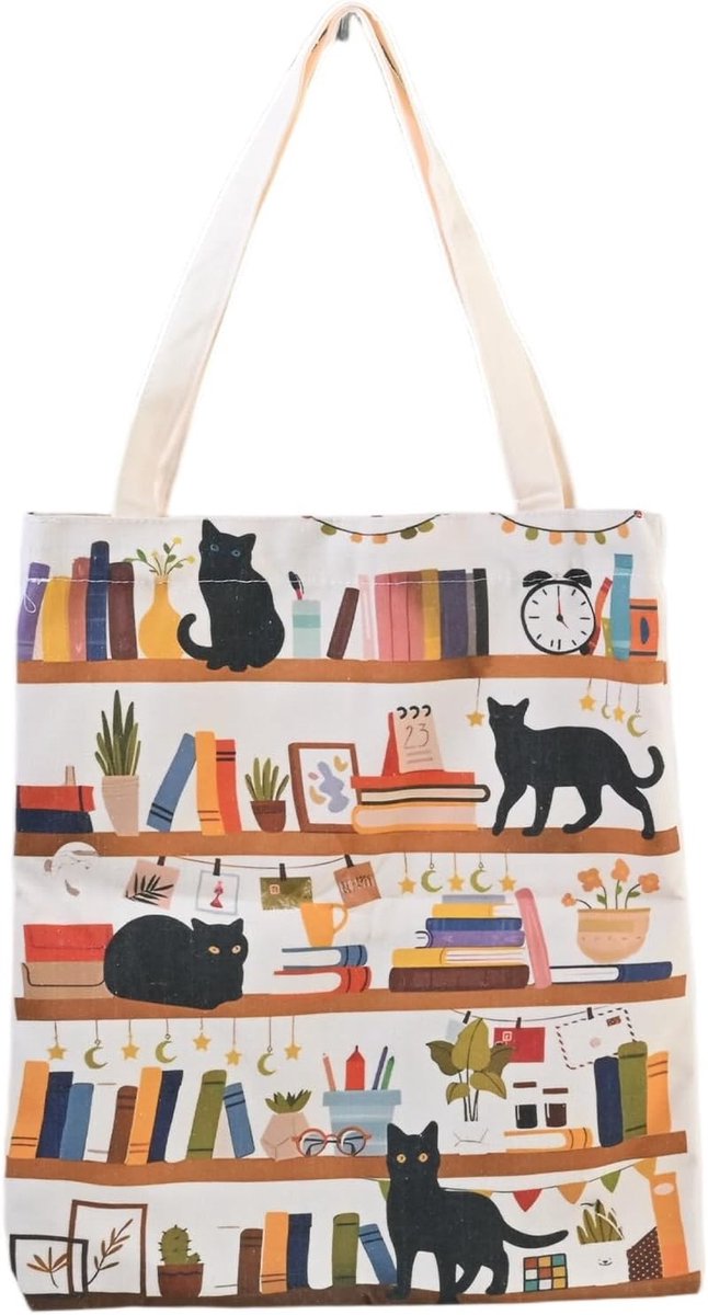 Boodschappentas van katoen en canvas voor dames, gepersonaliseerd cadeau voor vrouwen, ideaal voor verjaardag en Moederdag, 34 x 38 cm
