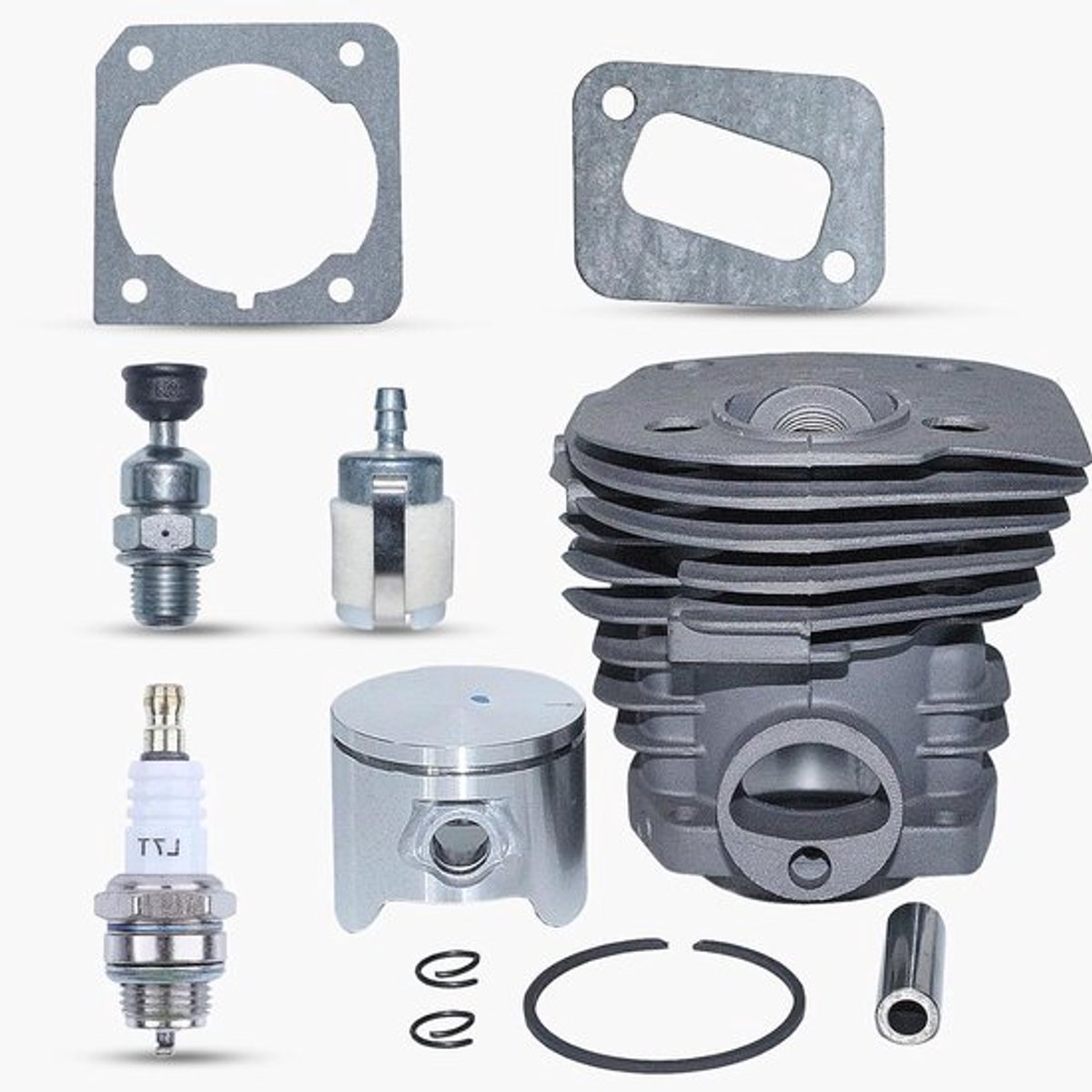 Cilinder-zuigerbout-ringset van 44 mm met nicasil-coating, vervangingsset geschikt voor Husqvarna 350, 351, 353 en Jonsered CS 2150, 2149, 2152, 2153 kettingzagen