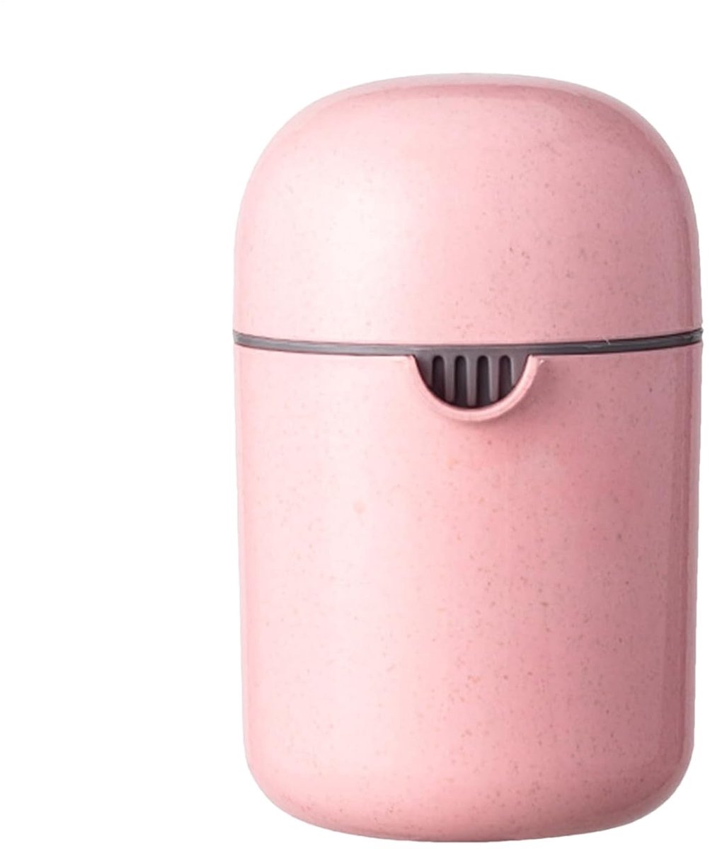 Handmatige citruspers, 14,5 x 10 cm, handmatige sinaasappel- en citroenpers, handmatige sinaasappelpers, citroenpers met filter (roze).