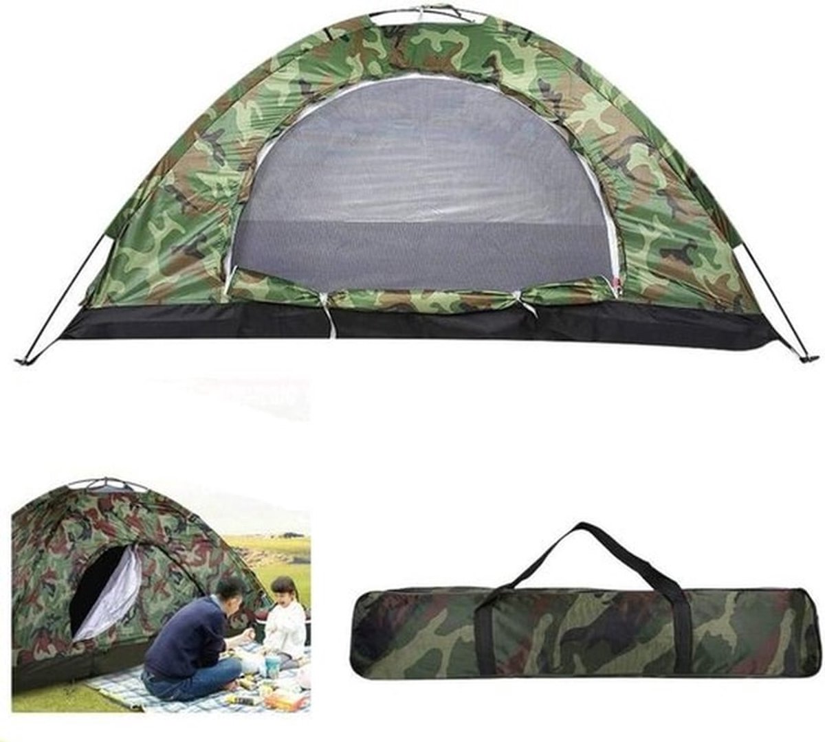 - Twee Personen Tent - Kamperen - Waterdicht - UV-bescherming - Wandelen - Geschikt voor Outdoor Activiteiten - Blauw - Lichte en Compacte Constructie