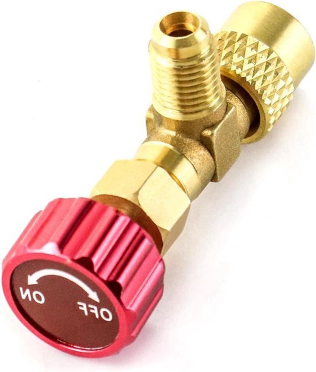 Flow Control Valve voor koelvloeistofslang 1/4'' (6.4mm) - 5/16'' (8mm) R410A Airco accessoires rood