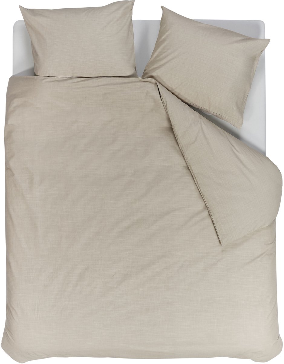 Vtwonen Cozy Slub dekbedovertrek - Lits-Jumeaux - 240 x 220 cm - Zand