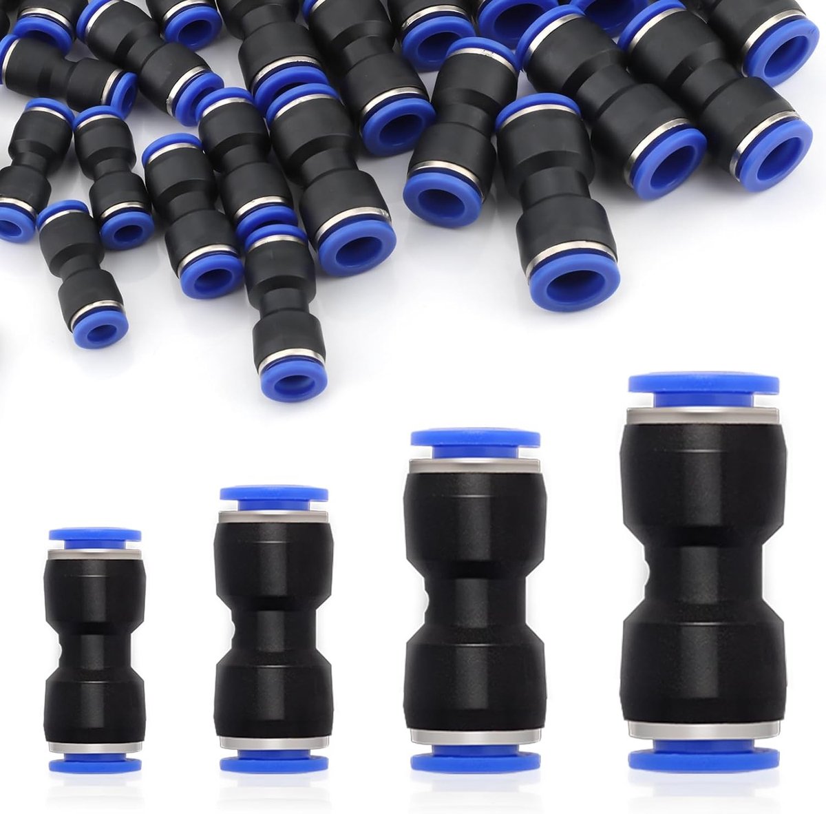 Snelbevestigingen voor luchtleidingen - 48 stuks in diverse maten 6/8/10/12 mm voor efficiënt gebruik