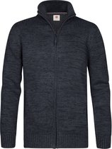 Petrol Industries - Heren Gemêleerd katoenen vest met rits millford - Blauw - Maat XXXL
