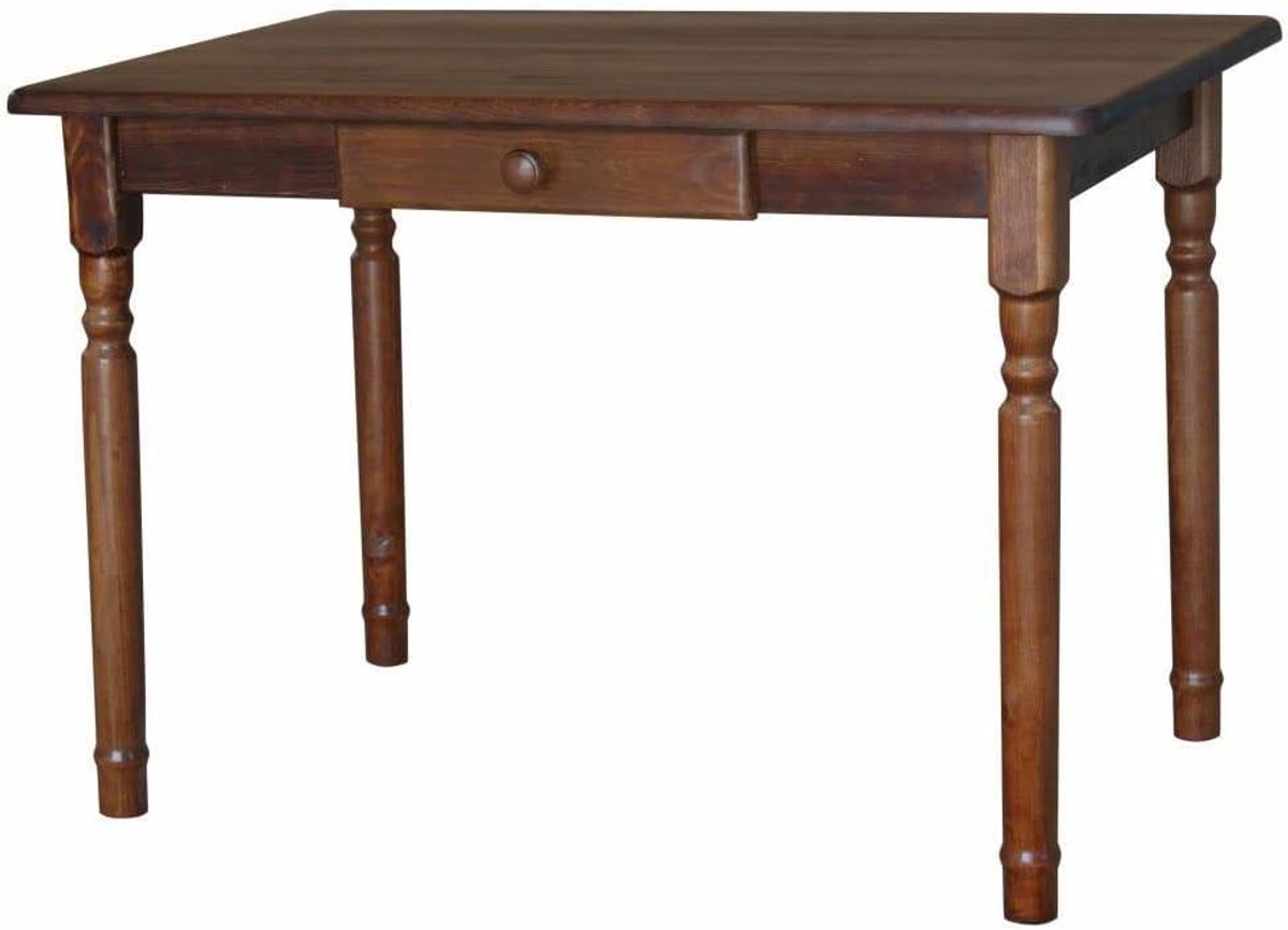 Houten Eettafel - Keukentafel Tafel - Eten in Huis - Handgemaakt Massief Hout - 75 x 50 cm - Naturel