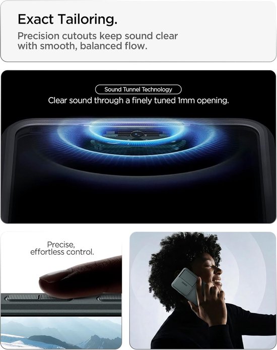 Illustratie van 'Sound Tunnel Technology' in de hoes, met een detail van een vinger die de knop bedient.