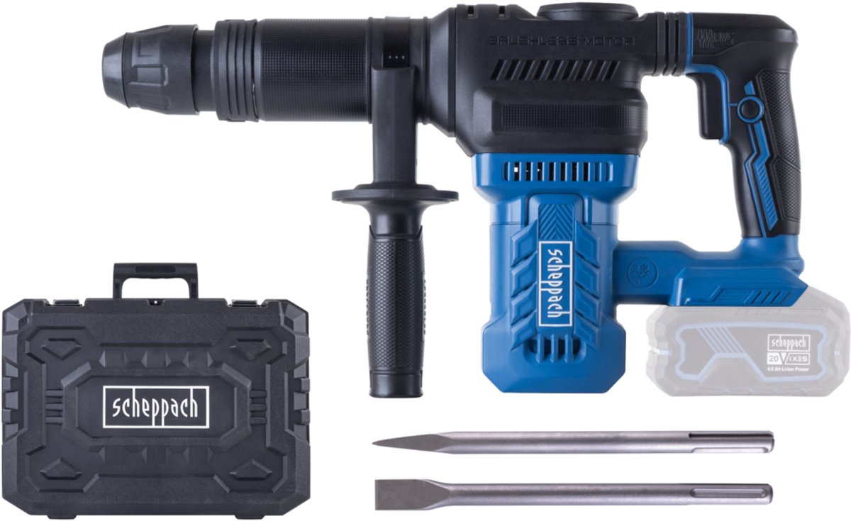 Scheppach Accu Sloophamer BC-AB1500-X - Slagfrequentie tot 3400 min-1 - Slagenergie 9 J - SDS-Max