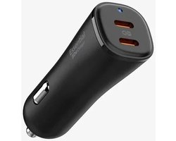 Spigen ArcStation Essential - 50W Auto Lader - 2X USB-C - Power Delivery (PD) - Quick Charge (QC) - PPS - AFC - FCP - Zwart