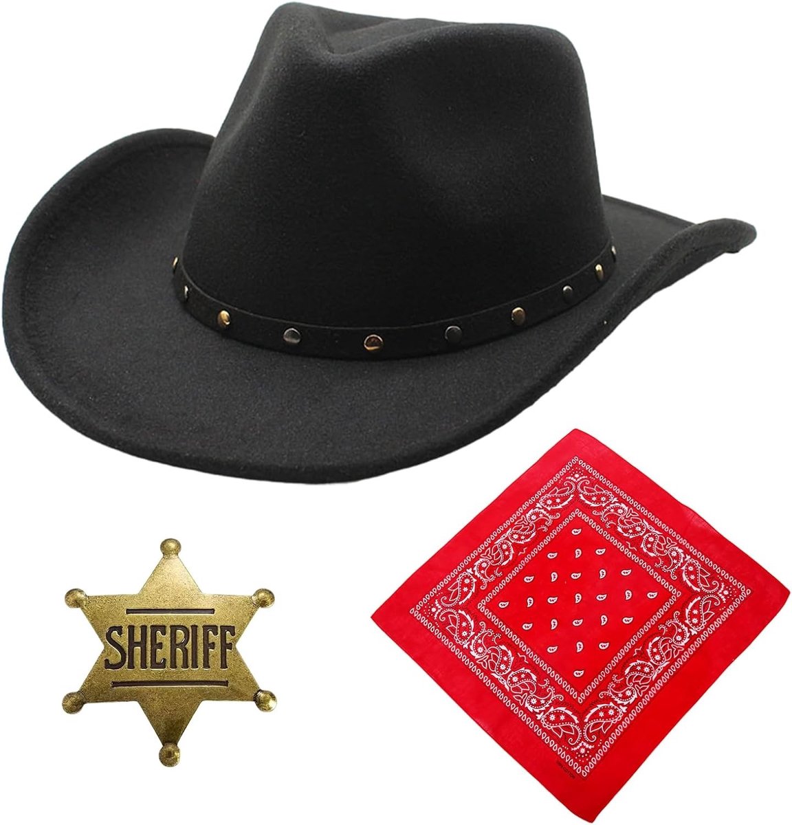 Cowgirl Kostuum voor Vrouwen met Neckerchief en Hoed - Perfect voor Carnaval en Cosplay Feesten