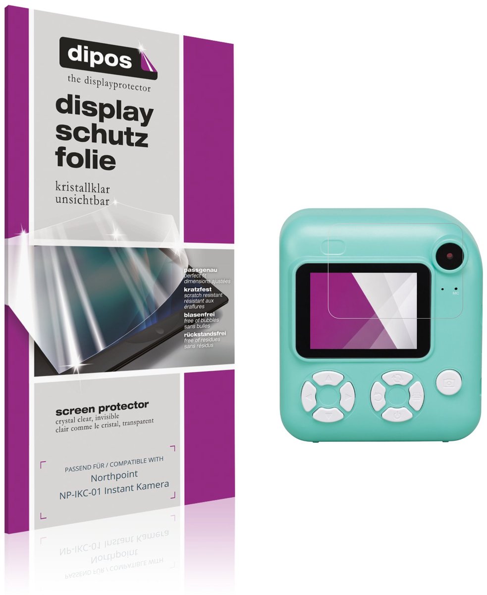 dipos – 4x Beschermfolie geschikt voor Northpoint NP-IKC-01 Instant Camera | Krasbestendige & heldere Screenprotector Ultra-Thin