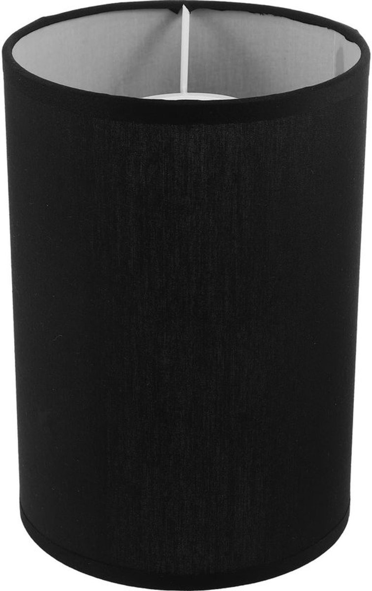 Drum Cylinder Lampenkap - Natuurlijk Linnen ter Vervanging voor Tafellamp, Staande Lamp, Zwart