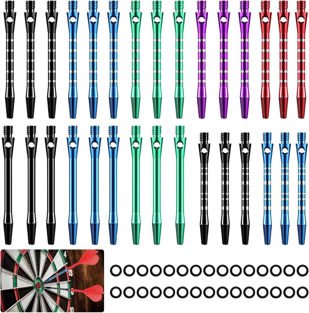 Set van 30 aluminium darts voor precisie en plezier - Ideaal voor dartspellen, recreatief gebruik en toernooien