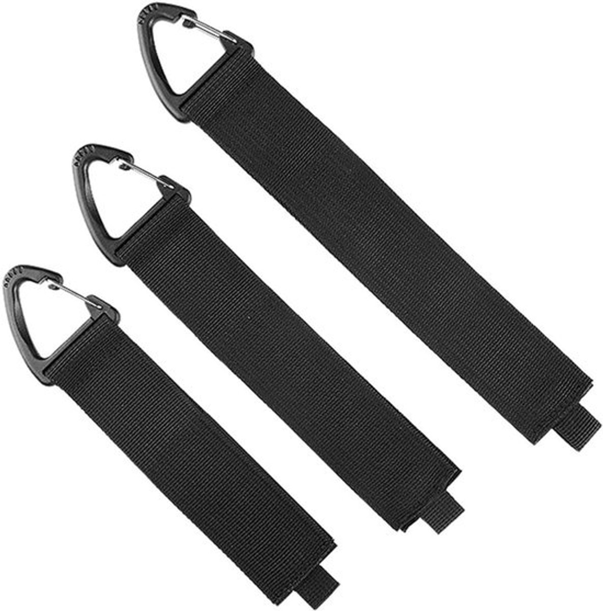 Kabelbinders - 6-pack - voor kabels en draden - zwart - organiseren - geschikt voor thuisgebruik - diversiteit in lengtes, 6 stuks.