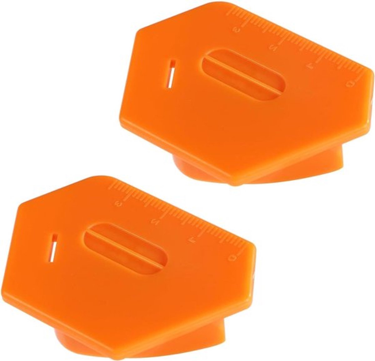 Universele Naaimachine-Accessoires - Naadgeleiders - Magnetisch - Veelhoekig - Zoomgeleider - Schaal - Magnetisch - Geschikt voor Singer/Brother - Oranje - 2 Stuks.