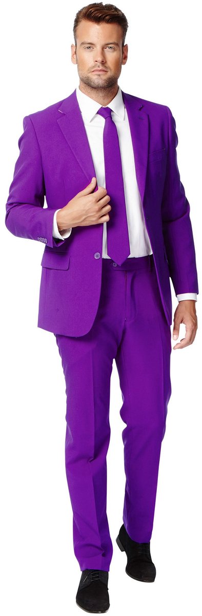 OppoSuits Purple Prince - Heren Pak - Carnavalskleding - Feest Kostuum - Paars - Maat 46