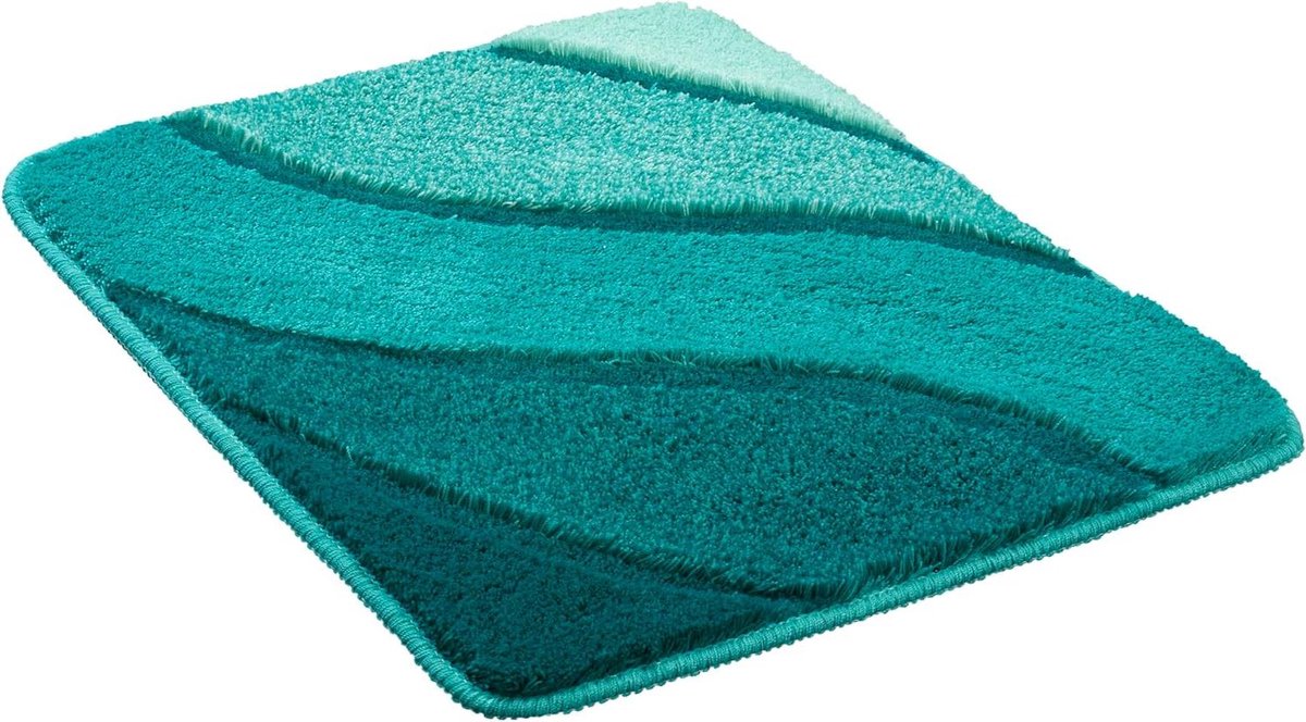 Badmat Serenade - Vloermat Douche - Badkamer Decoratie - Hoog-Diepte Effect - 50x60 cm - Turquoise