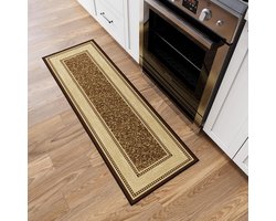 Ottomanson Rug Runner - Vloerkleed Gangloper - Voorkomen Vuil - Lage Profiel - 50 x 150 cm - Bruin
