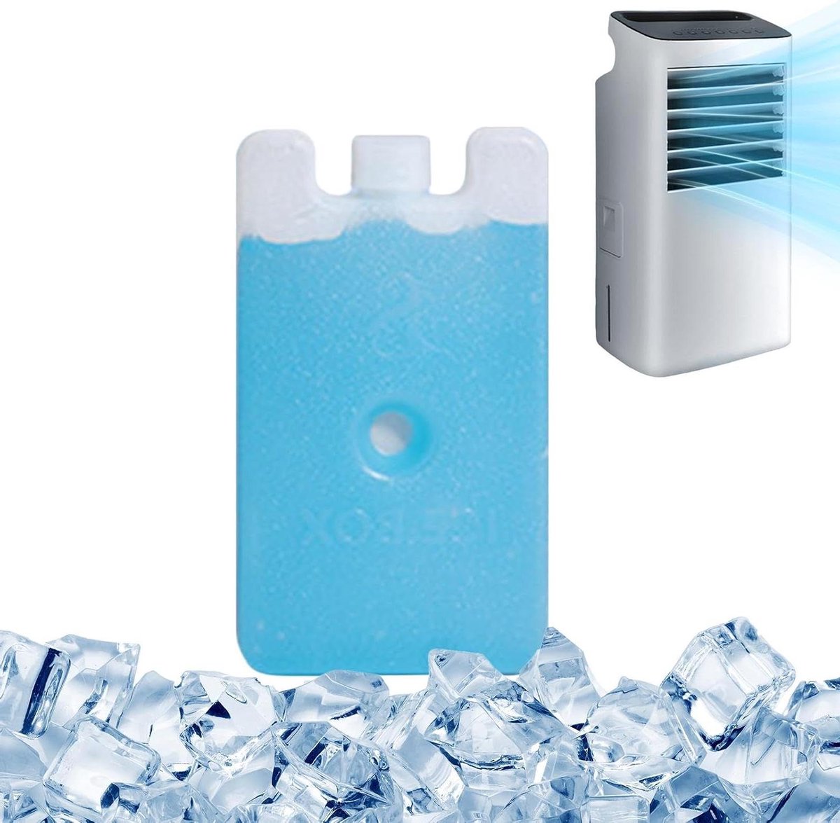 Koelelement Koelbox - IJsblok Herbruikbaar - Koelen van Producten - Consistente Koelondersteuning - 150 ml - Wit