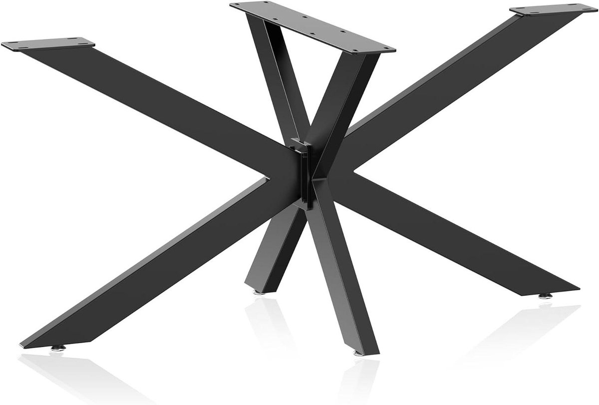 Tafelpoot Onderstel - Tafelframe Spinpoot - Tafel Maken - Industriële Uitstraling - 150 x 78 x 71 cm - Zwart