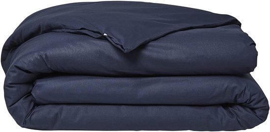 Dekbedovertrek Katoen - Katoenen Dekbedhoes - Comfortabel Slapen - 100% Katoen - 220 x 240 cm - Marineblauw — afbeelding 3