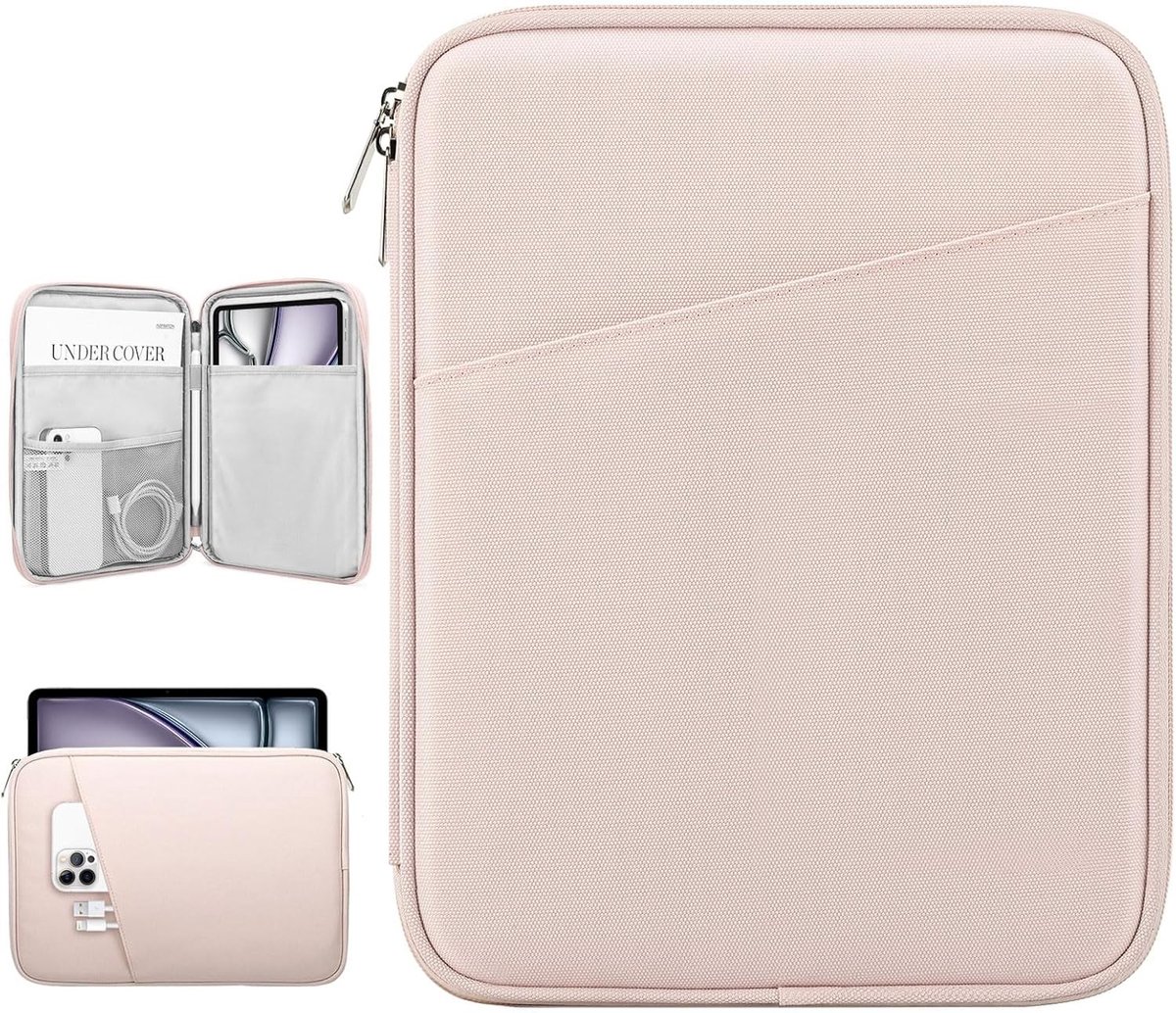 Tablet Sleeve Tas voor 12.9 Inch iPad Pro, Samsung Galaxy Tab en Surface Pro - Roze Bescherming en Draaggemak