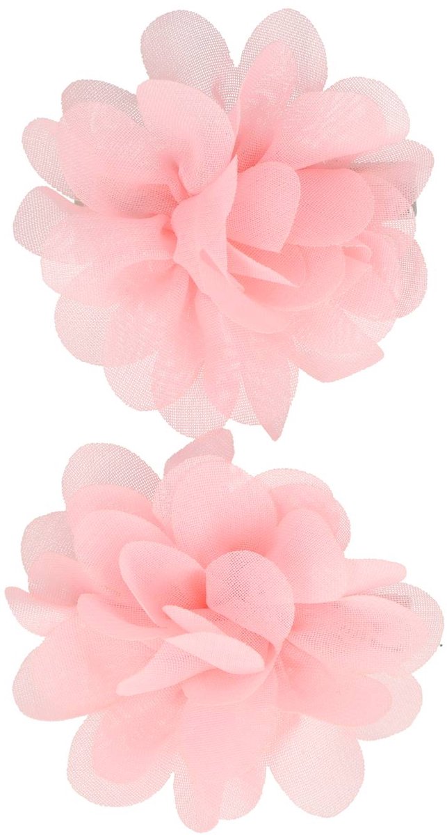 Haarsoires Haarspeld Duckklem 5cm - Haarbloem - Lichtroze - Set van 2 - Sterke Haarclip voor Styling & Dagelijks Gebruik - Hair Clip - Decoratieve Haaraccessoire