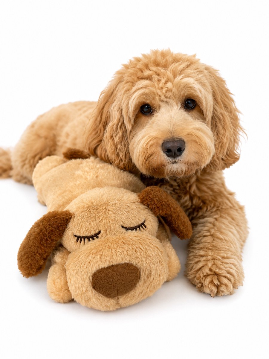 ZoeZo Knuffel met Hartslag - Puppy Knuffel Hond - Honden Speelgoed - Hartslag Knuffel - Rustgevend - Tegen Verlatingsangst
