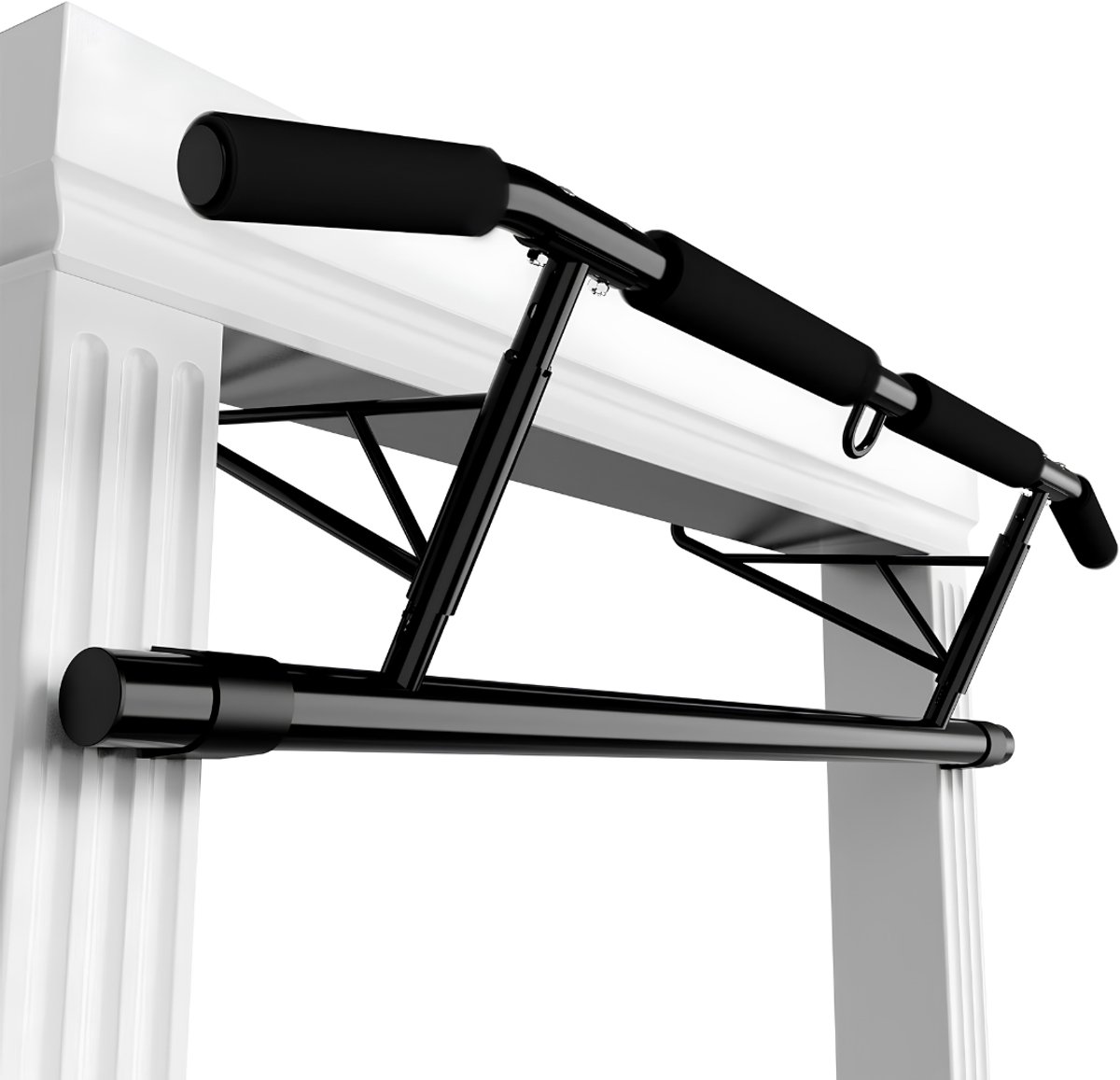 LNMsolutions® Pull Up Bar - Optrekstang - Pull Up Station - Zwart - 112cm x 30cm x 5cm